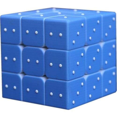 3x3 Blind Cube UV Braille 3x3x3 Magic Cube 3D Relief 3Layers Speed Cube Professional Puzzle Toys For Children Kids Gift Toy