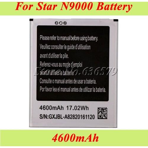 4600mAh For Star N9000 Battery for 5.7 inch Kingelon N9800 Quad Core mtk6582 Batterie Bateria AKKU Accumulator