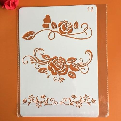 A4 29 * 21cm wreath Crown DIY Stencils Wall Painting Scrapbook Coloring Embossing Album Decorative Paper Card Template