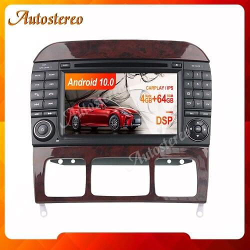 DSP Android 9.0 Car DVD Player GPS Navigation For Mercedes-Benz S Class W220 Multimedia Player Auto Radio Tape Recorder Headunit