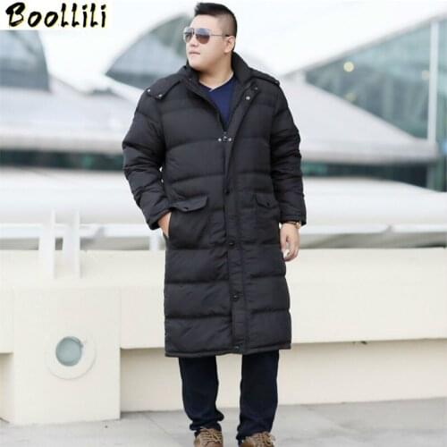 Boollili 90% White Duck Down Coat Men Korean Plus Size Winter Coat Men Long Puffer Jacket Men Warm Doudoune Homme
