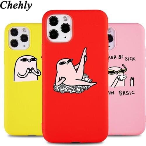 Funny Cartoon Cell Phone Case for IPhone 6s 7 8 11 12 Mini Plus Pro X XS MAX XR SE Cases Soft Silicone Fitted Accessories Cover