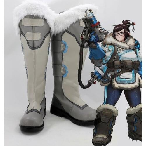 OW Pioneer 76 Soldier Mei Long Boots Shoes Cosplay Custom Made
