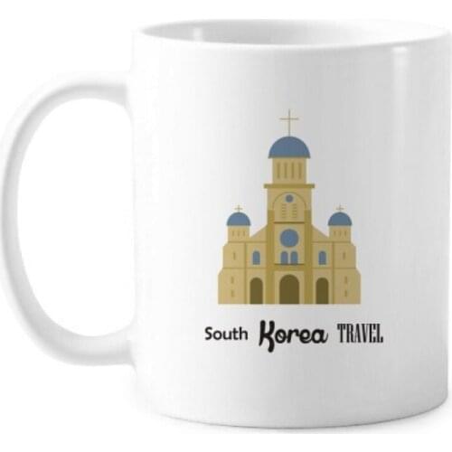 South Korea Landmarks The Church Classic Mug White Pottery Ceramic Cup Gift With Handles 350 ml