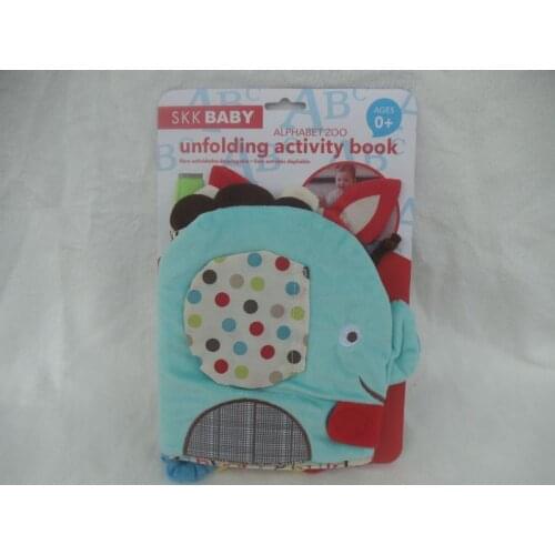 The Elephant Rubber Cloth Books Teeth with Unfolding Activity Book Animal Learn Plush Soft Baby Cloth Book Early Education