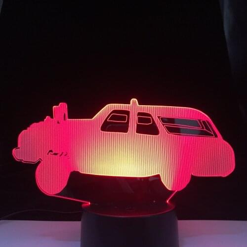 Car Series Compact Car 3D LED Lamp Home Bedroom Table Decoration Night Light for Couple Children Festival Birthday Gifts