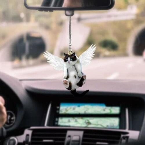 Creative Cute Cat Dog Car Hanging Ornament with Colorful Balloon Car Hanging Ornament Car Interior Decor Pendant Accessories