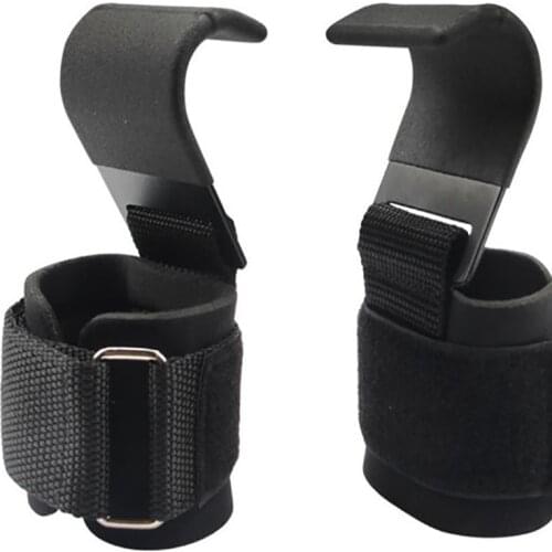 2pcs Weight Lifting Hooks Lift Grip Belt Hand-bar Wrist Straps Fitness Hook Strap Pull-ups Grips Padded Workout Hook