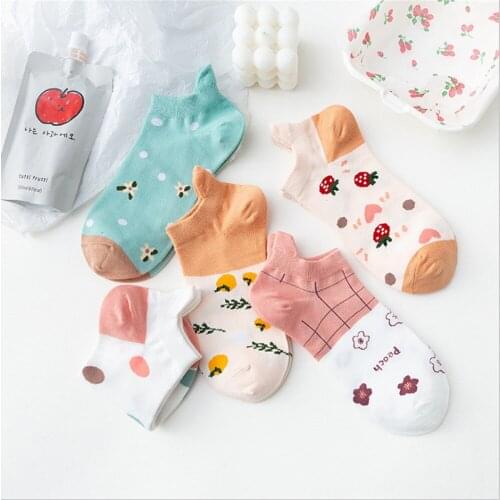 Summer Thin Boat Socks Female Japanese Socks Ins Street Fashion Cartoon Cotton Socks Can Not Fall with Girl Socks