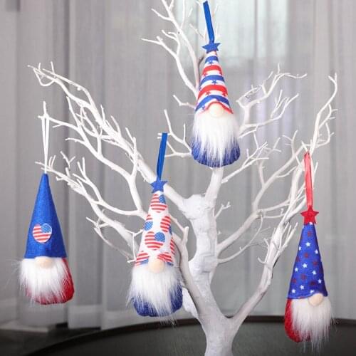 American Independence Day Fourth-of-july-decorations Doll Pendant Star Stripe Faceless Doll National Day Decorations