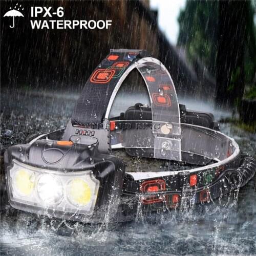 Headlamp Work Light Waterproof Portable Work Headlight T6+2* COB Head Light USB Rechargeable Head Lamp Best for Camping