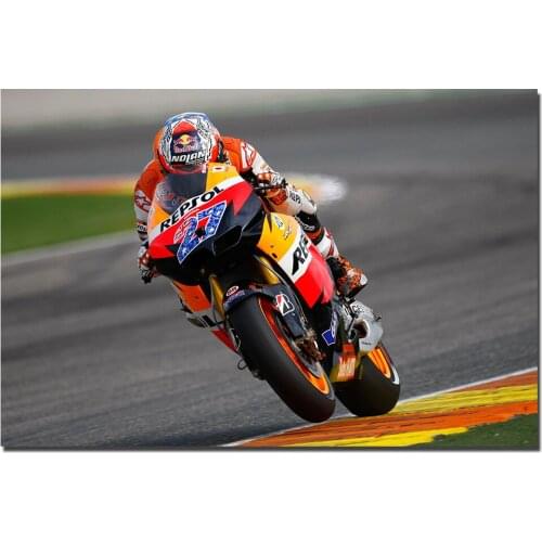 Wall Art Picture Casey Stoner Racing Motorbike Poster Canvas Prints Framed Paintings for Living Room Decor