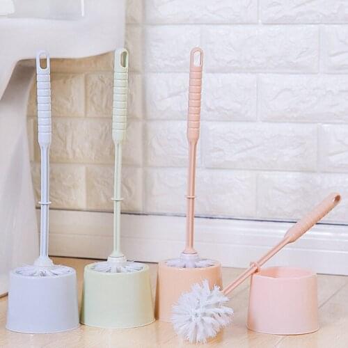2020 New Toilet Brush Floor-standing Plastic Base Bathroom Cleaning Brush Tool Home Bathroom Accessories Sets #0704
