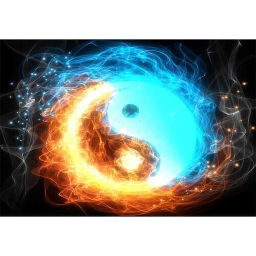 New 5D round Glow Diamond Painting Cross Stitch Yin and Yang Kit DIY Set Embroidery Rhinestone Home Decor Gift Art Wall CV142