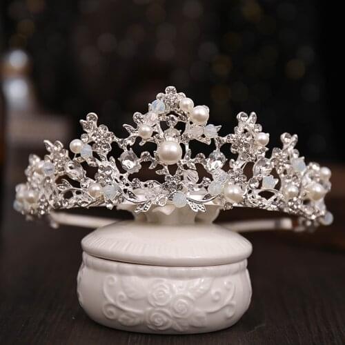 New European Drop Crystal Tiaras Vintage Rhinestones Rhinestone Pageant Crowns With Comb Baroque Wedding Hair Accessories