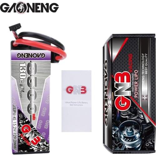 Rechargeable battery GAONENG GNB 15.2V 8500mAh 4S2P 130C Hardcase HV EC5 Connector For 1:8 1/8 RC Car Four Drive Off-road Car