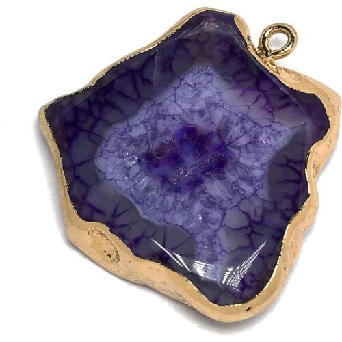 Wholesale Irregular Agates Pendant Natural Quartz Stone Pendants Charms for Jewelry Making DIY Necklace Accessories