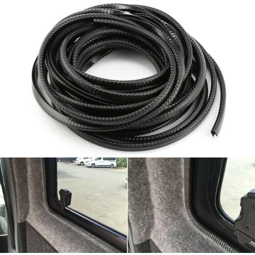 5M Auto Door Window Edging Strip Trim Van Conversion Black Knock On Trim 2-4 Mm Edging PVC Rubber Trim New