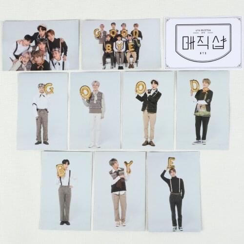 South Korea Kpop Bangtan Boys Poster CUAGANI GOODBYE Cards Official Same Paragraph Photo Card HD Photocards wall stickers