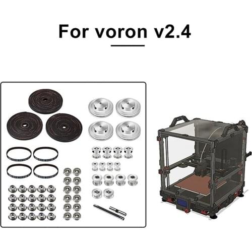 Durable GT2 Timing Belt Drive Kit 625 F695 2RS Synchronous Wheel for Voron V2.4 3D Printer Repair Parts