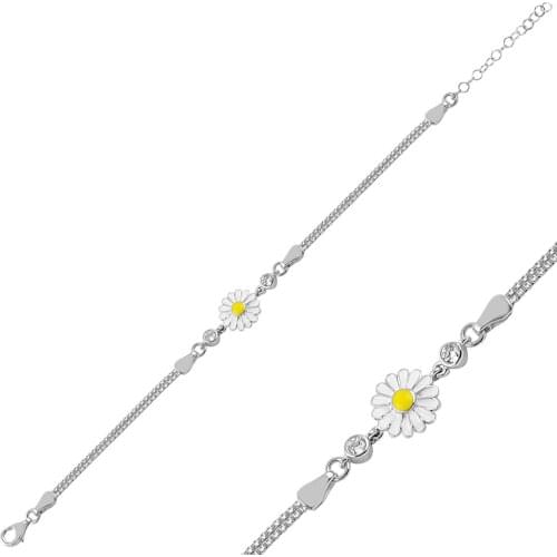 Silver Daisy Bracelet