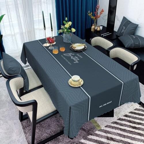 Tablecloth Rectangular Waterproof Oilproof Table Cover European Style Luxury Household Birthday Party Dining Table Cloth Cover
