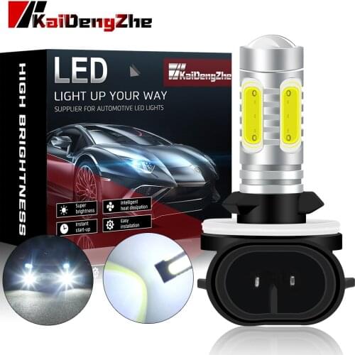 2PCS COB 881 H27 Led Bulb 1000LM 6000K White Car Fog Light Driving Day Running Lamp Auto 12V Car Accessories