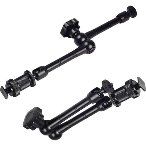 Top Deals 11" Magic Arm Articulating Friction Arm with Hot Shoe Mounts for DSLR Camera Rig, LCD Monitor, DV Monitor, LED Light