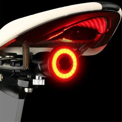 Smart Bicycle Rear Light Auto Start/Stop Brake Sensing IPx6 Waterproof USB Charge Cycling Tail Taillight Bike LED Light