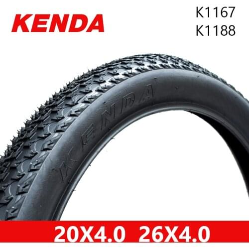 1pc KENDA K1188/K1167 Bicycle ATV Tyre Beach Bike Tire 26x4.0 20x4.0 City Fat Tyres Snow Bike Tires Ultralight Wire Bead