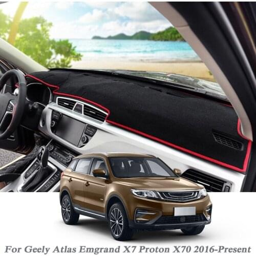 Car Styling Dashboard Protective Mat Shade Cushion Pad Rose Carpet For Geely Atlas Emgrand X7 Proton X70 2016-Present RHD&LHD