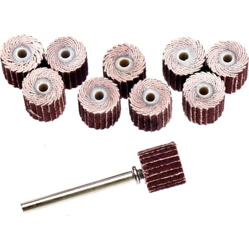 10Pcs 10mm 240-Grit Polishing Grinding Wheel Sanding Flap Disc Sanding Flap Wheels Brush for Dremel Rotary Tool 10 x 10x 3mm