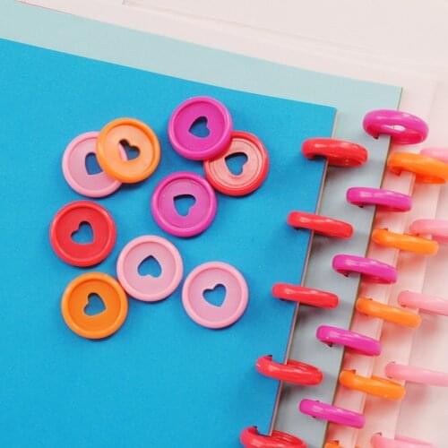100pcs Mushroom Binder Discs Planner Binding Button Loose Leaf Disc Binding Notebook Binder Ring DIY Scrapbook School Supplies