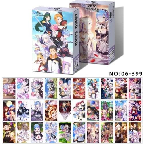 30pcs/set Anime Lomo Cards Magan Haikyuu!! My Hero Academia Attack on Titan Fairy Tail Re: Zero Mini Postcard Photocard Poster