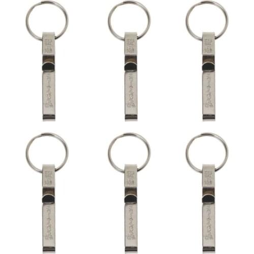 6Pcs Key Holder Stainless Steel Belt Clip Key Ring Useful Keychain Men Jewelry 264E