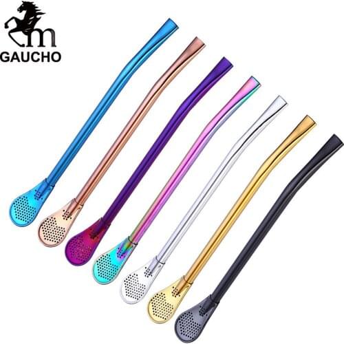 600 PCS/Lot Yerba Mate Straw 17.5 CM Stainless Filter Bombilla 7 Color For Option Drinking Smooth Easy Cleaning Hot Wholesale