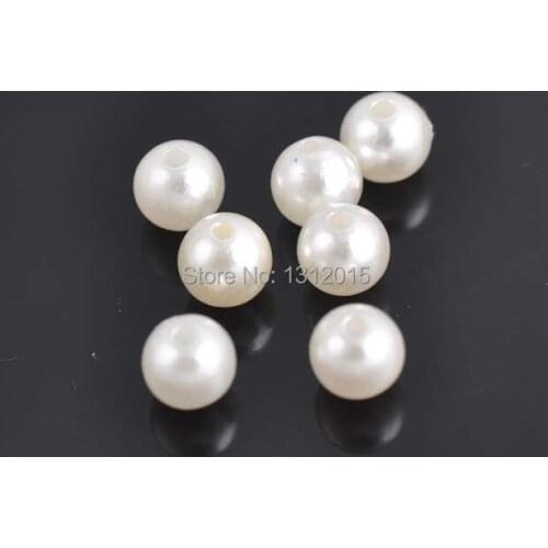 8mm 200pcs Pearl Beads Acrylic Spacer Ball Round Beads Fit Jewelry Handmade DIY ZZ008