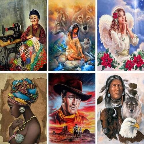 DIY 5D Diamond Painting Woman Butterfly Full Round Drill Rhinestone Painting Wall Art Diamond Embroidery Mosaic Picture Decor