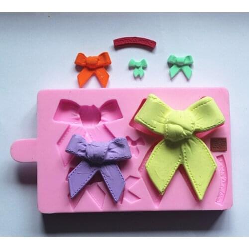 Food-grade silicone fondant cake molds soap chocolate mold for the kitchen baking big bow