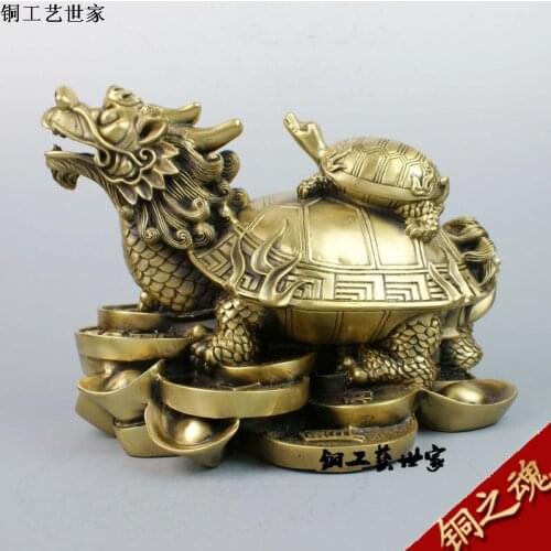 Bronze Brass CHINESE crafts Copper crafts bibbery turtle copper turtle decoration lucky home accessories