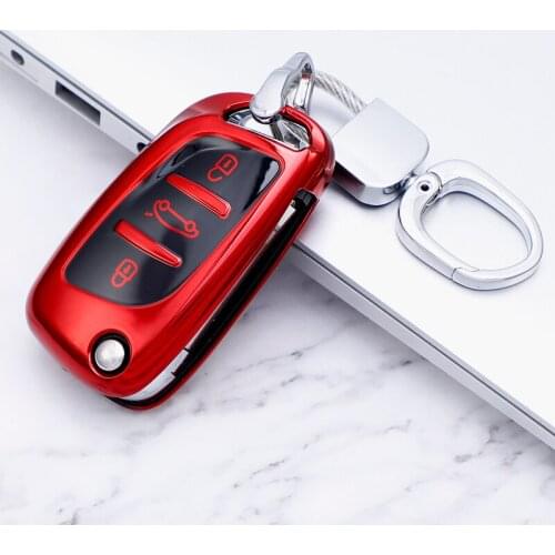 Car Folding Key Case Cover Bag Keychain for Citroen C2 C3 C4 C5 C6 C8 DS4 for Peugeot 107 207 306 307 407 308 607 Protector
