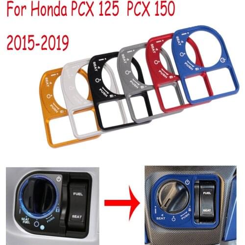 For Honda PCX150 PCX125 2015 2016 2017 2018 2019 Motorcycle CNC Electric Door Lock Protector Cover Lgnition Key Switch Lock Seat