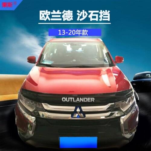 For Mitsubishi Outlander 2016-2020 ABS Plastic Sand Block Guard Deflectors Front Lip Gravel Block Sticker Cover Car Styling