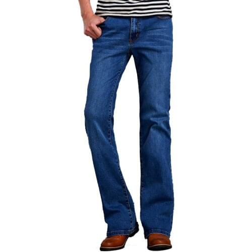 Jeans Men Mens Denim Micro Flare Pants Korean version of the large size stretch Slim Micro-horn jeans Fashion Classic jeans