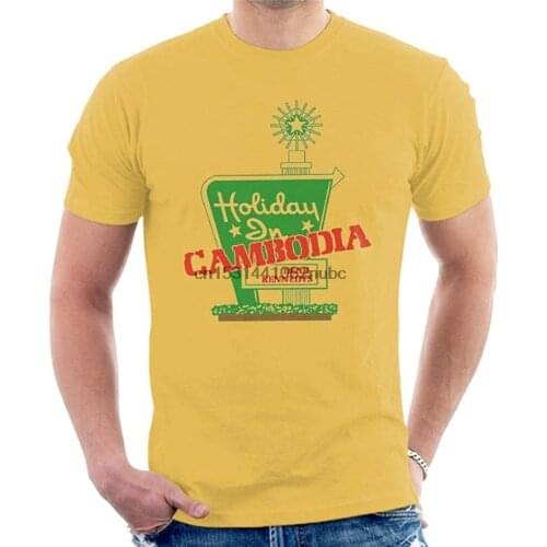 Dead Kennedys Holiday in Cambodia Short Sleeve Mens T-Shirt Daisy Yellow