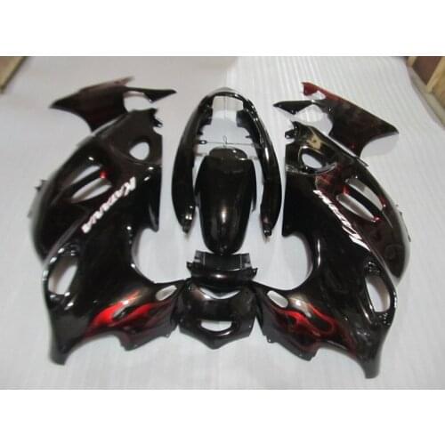ABS Fairing kit for Kantana GSX600 750F 95 96 05 06 GSXF600 GSX750F 1996 2006 Red flames black Fairings set+gifts SX03