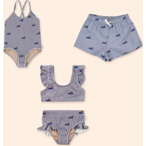 Toddler Girls Boys Swimming Suits New Summer TC Brand Baby Hawaii Clothes Kids Cartoon Swimwear Children Swimsuits Cute Bikini