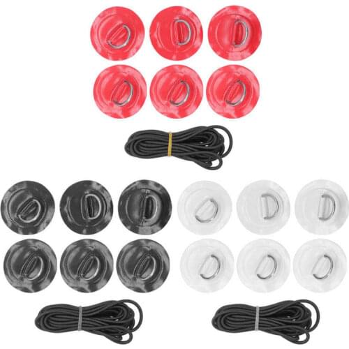 Boats pvc boat Inflatable Boat Kayak D‑Ring Pad Patch Marine Fixed Buckle with Elastic Bungee Cord fishing rowing boats