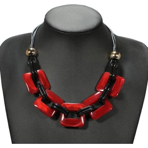 Fashion Power Leather Cord Statement Necklace & Pendants Vintage Weaving Collar Choker Necklace For Women Jewelry