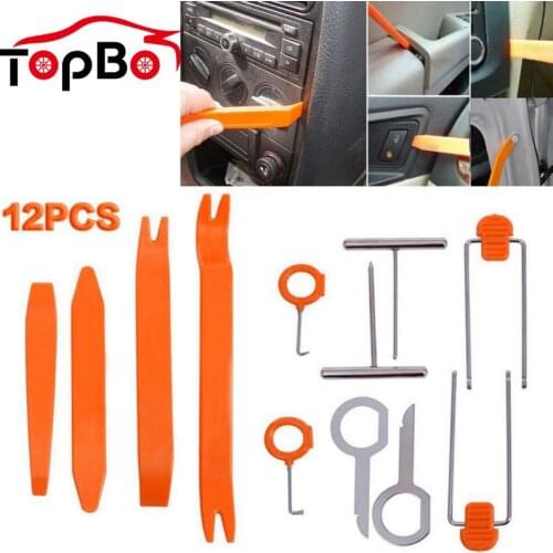1/4/12Pcs Car Radio Door Clip Panel Trim Dash Audio Removal Open Installer Pry Tool Kits For Auto Vehicle for Audio Removal Pry